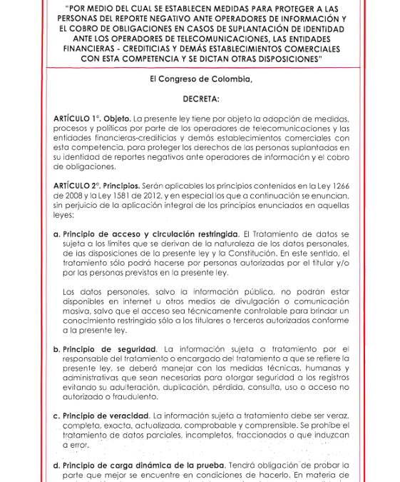 Ley 2573 de 2026 y su impacto en crédito digital en Colombia